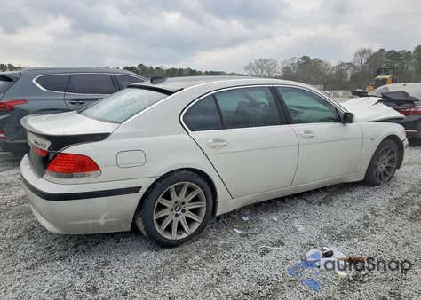 2004 BMW 745 Li из США, поврежденный, VIN WBAGN63474DS48758